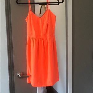J Crew Orange Spaghetti Strap dress